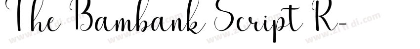The Bambank Script R字体转换